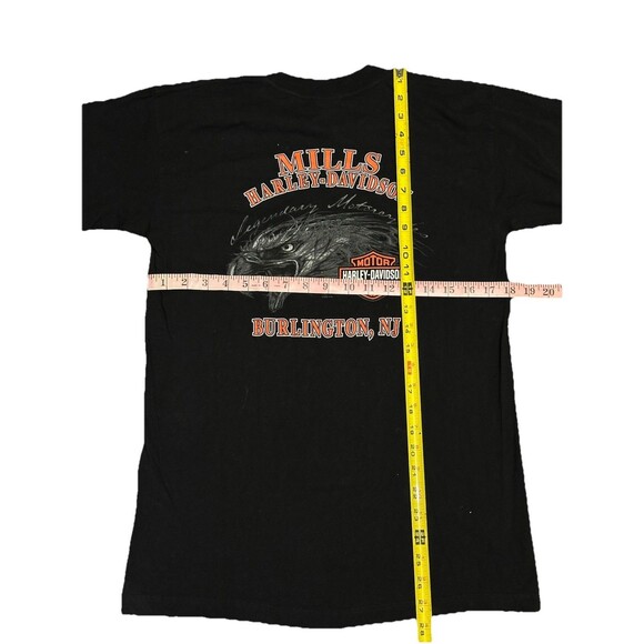 Vintage Harley Davidson Long Sleeve T Shirt Size Medium Flames Double Sided - Picture 7 of 7